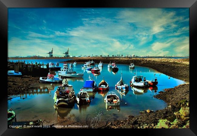 Paddy's Hole South Gare Redcar Framed Print by Mick Evans