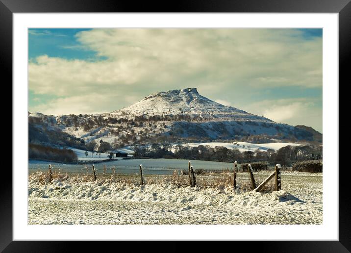 Roseberry Topping Near Great Ayton Framed Mounted Print by Mick Evans