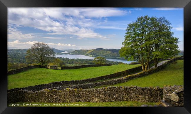 Troutbeck View Over Windermere Framed Print by Rick Bowden