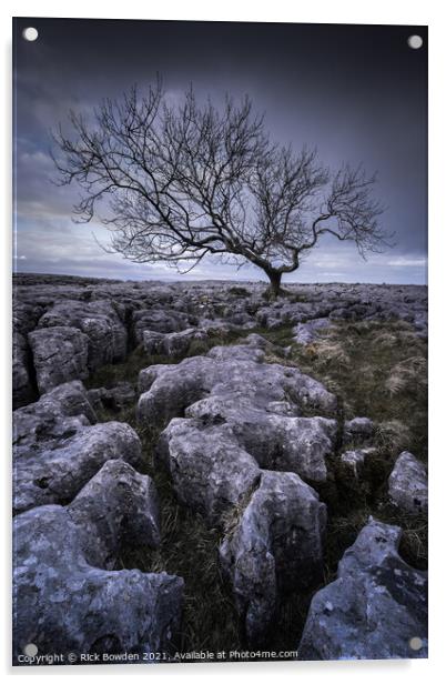 Limestone Tree Acrylic by Rick Bowden
