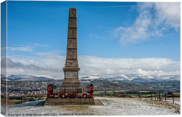 Werneth Low Monument Canvas Print by Philip Baines
