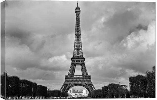 The Eiffel Tower, La Tour Eiffel, Paris, Canvas Print by Malcolm White