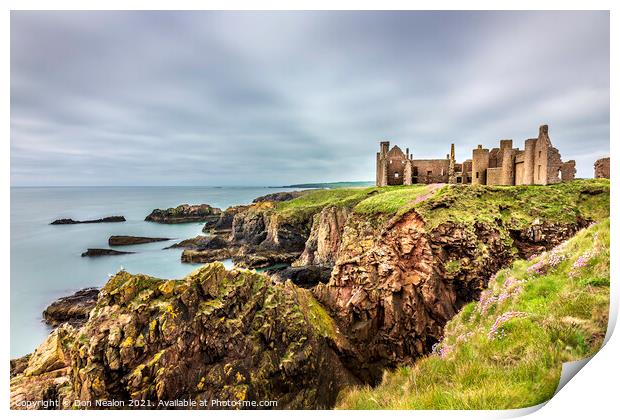 Majestic Slains Castle Print by Don Nealon