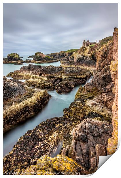 Majestic Slains Castle Print by Don Nealon