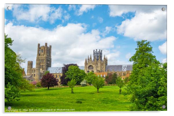 Ely Cathedral Acrylic by Allan Bell