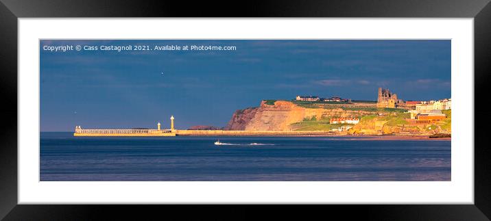 Whitby Panoramic Framed Mounted Print by Cass Castagnoli