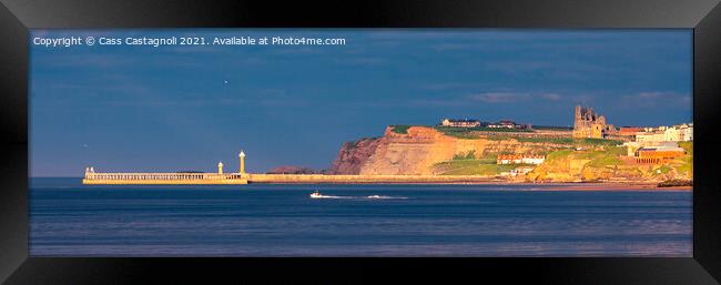 Whitby Panoramic Framed Print by Cass Castagnoli