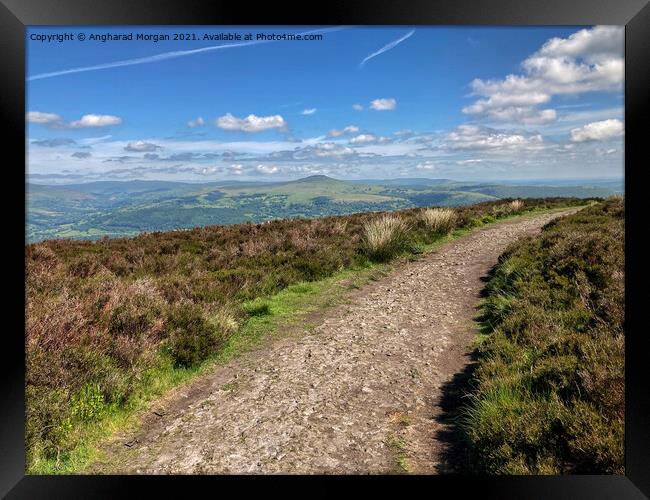 Scenic Mountain Walk Framed Print by Angharad Morgan