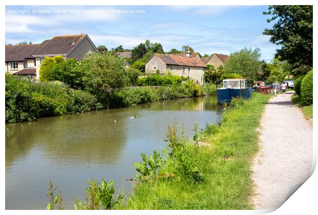 walking beside the Kennet and Avon Canal Print by Derek Daniel