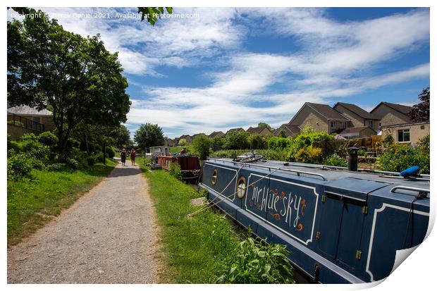 Electric Dreams on a Narrowboat Print by Derek Daniel