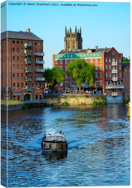 Leeds River Aire Canvas Print by Alison Chambers