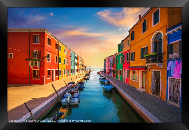 Burano Late Afternoon Framed Print by Stefano Orazzini