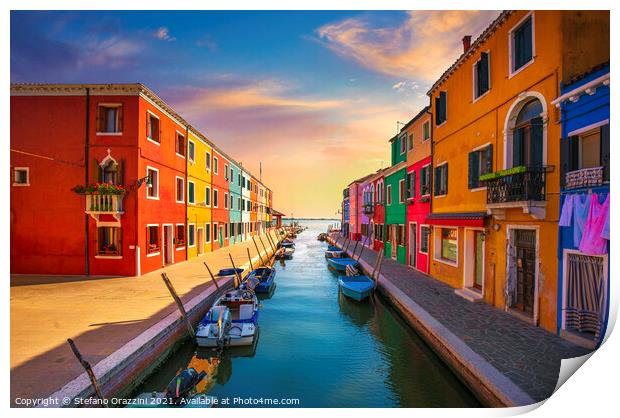 Burano Late Afternoon Print by Stefano Orazzini