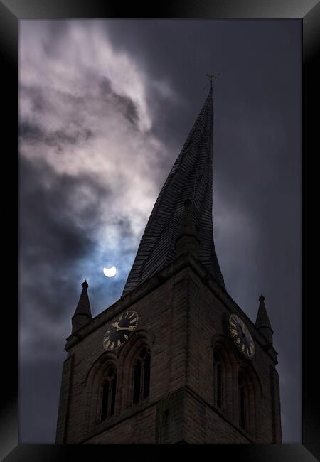 Crooked Eclipse  Framed Print by John Finney