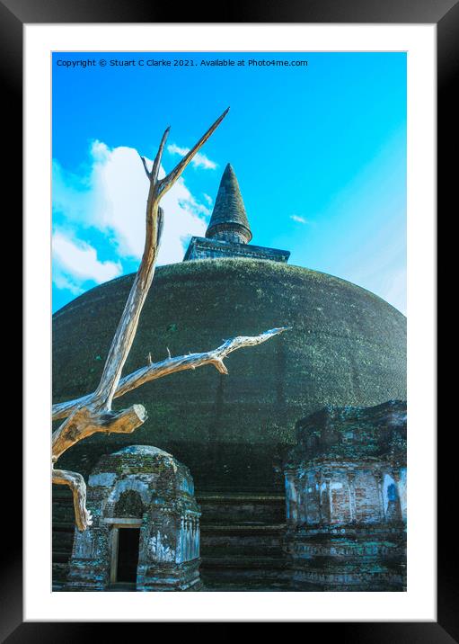 Ancient City of Polonnaruwa Framed Mounted Print by Stuart C Clarke