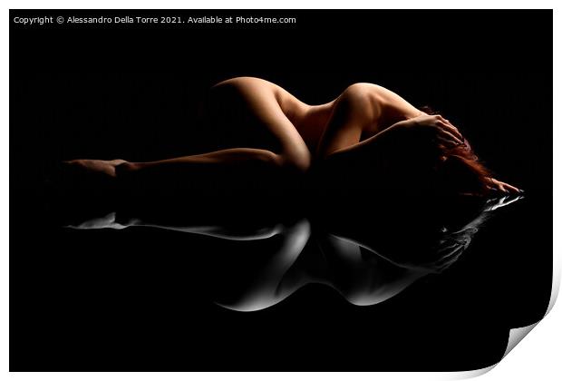 Nude Woman fine art naked Print by Alessandro Della Torre