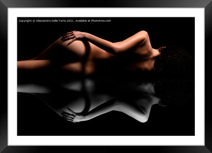 nude fine art Framed Mounted Print by Alessandro Della Torre