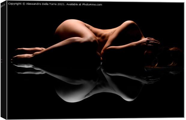 nude woman naked Canvas Print by Alessandro Della Torre