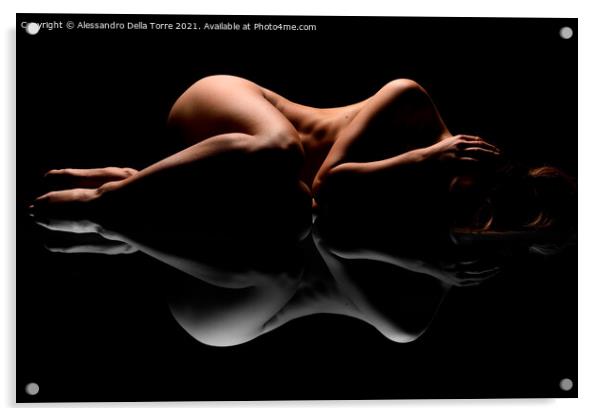 nude woman naked Acrylic by Alessandro Della Torre