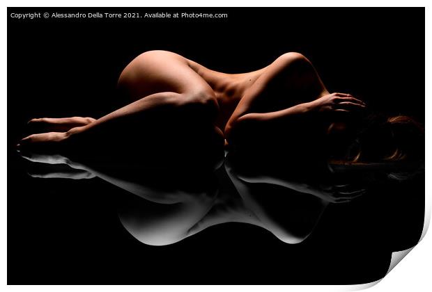 nude woman naked Print by Alessandro Della Torre