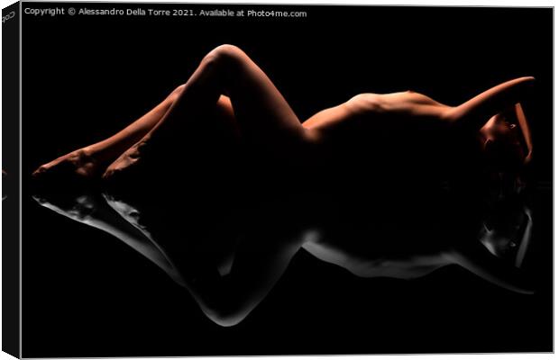 nude erotic woman Canvas Print by Alessandro Della Torre