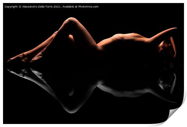 nude erotic woman Print by Alessandro Della Torre