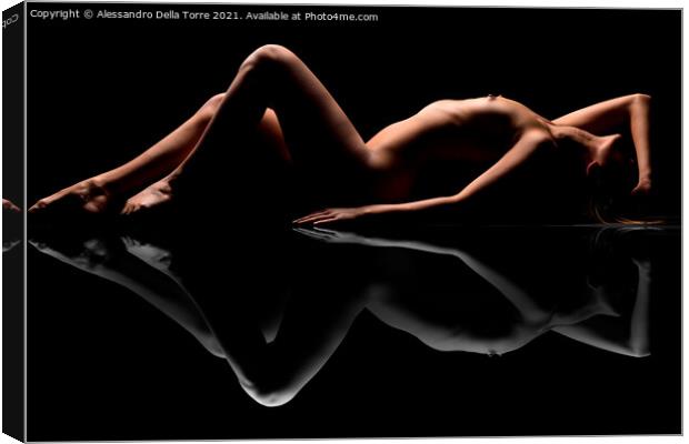 sensual erotic woman Canvas Print by Alessandro Della Torre