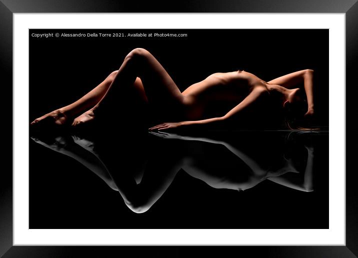 sensual erotic woman Framed Mounted Print by Alessandro Della Torre