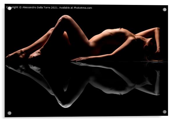 sensual erotic woman Acrylic by Alessandro Della Torre