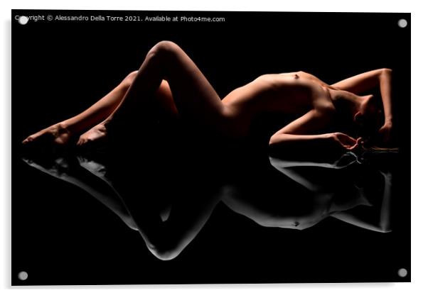 nude fine art woman Acrylic by Alessandro Della Torre