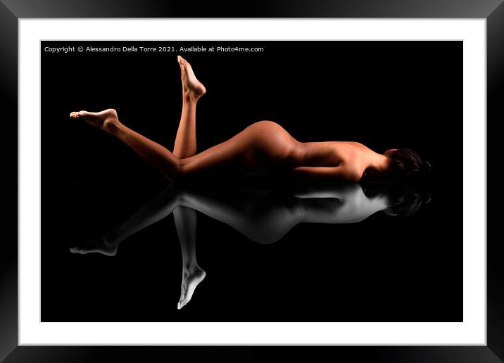 Nude fine art woman Framed Mounted Print by Alessandro Della Torre