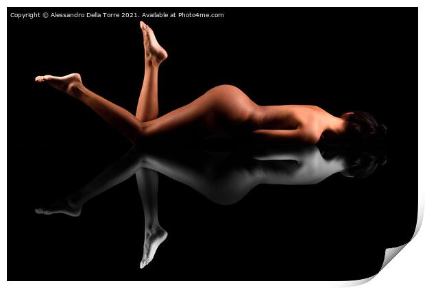 Nude fine art woman Print by Alessandro Della Torre
