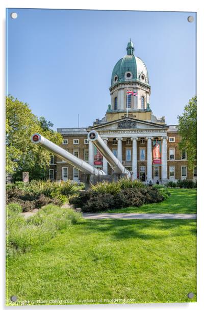  Entrance Guns outside the imperial War Museum in South Kensington, London Acrylic by Dave Collins