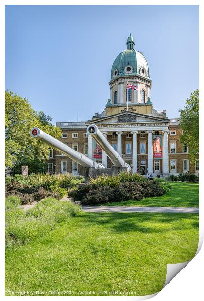  Entrance Guns outside the imperial War Museum in South Kensington, London Print by Dave Collins
