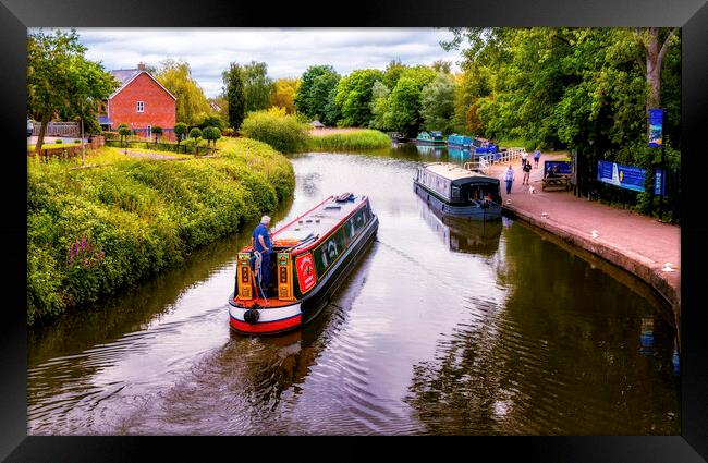 Charming Cheshire Canal Voyage Framed Print by Kevin Elias