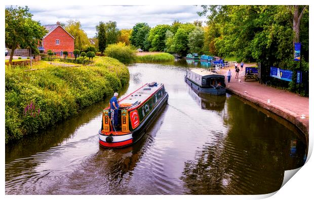 Charming Cheshire Canal Voyage Print by Kevin Elias