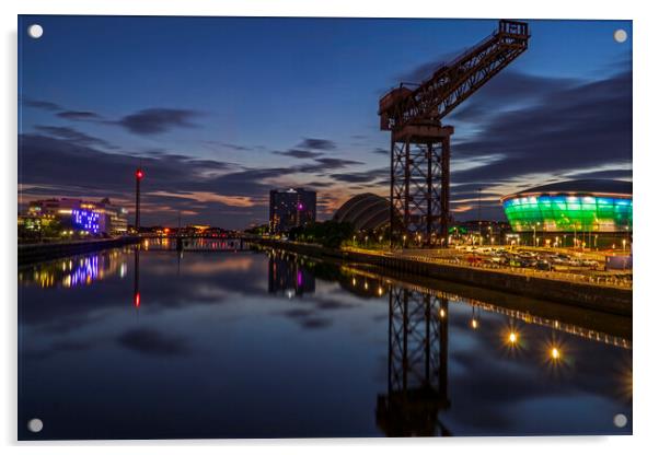 Finnieston Crane on the River Clyde, Glasgow Acrylic by Rich Fotografi 