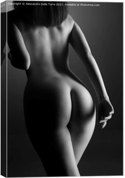 Woman sexy nude back Canvas Print by Alessandro Della Torre