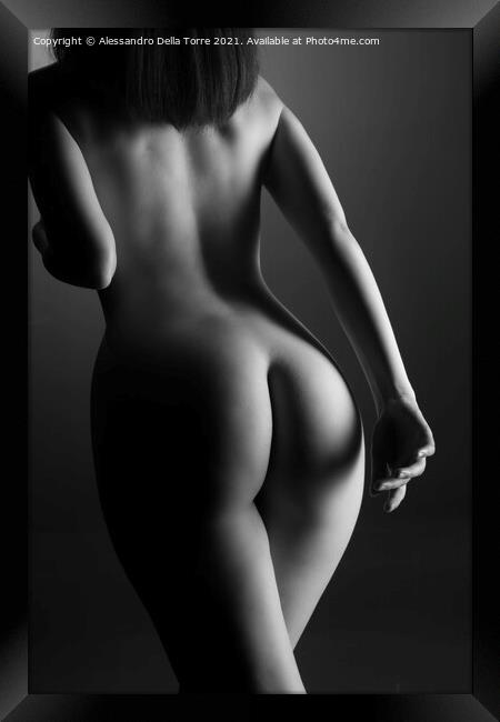 Woman sexy nude back Framed Print by Alessandro Della Torre