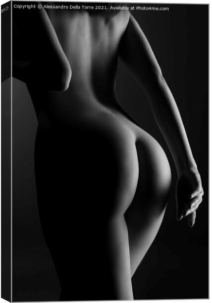perfect woman's nude body Canvas Print by Alessandro Della Torre