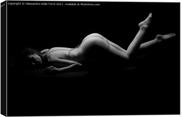 sensual nude body Canvas Print by Alessandro Della Torre