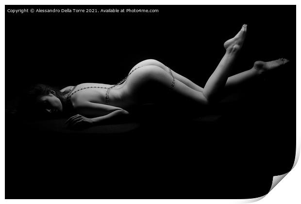 sensual nude body Print by Alessandro Della Torre