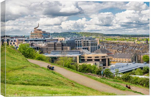 View of Edinburgh Skyline including the new St James Quarter building from Carlton Hill Looking West Canvas Print by Dave Collins