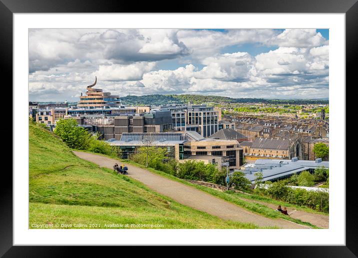 View of Edinburgh Skyline including the new St James Quarter building from Carlton Hill Looking West Framed Mounted Print by Dave Collins