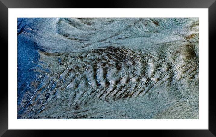 Natural grey blue background from tide ways or fol Framed Mounted Print by Hanif Setiawan