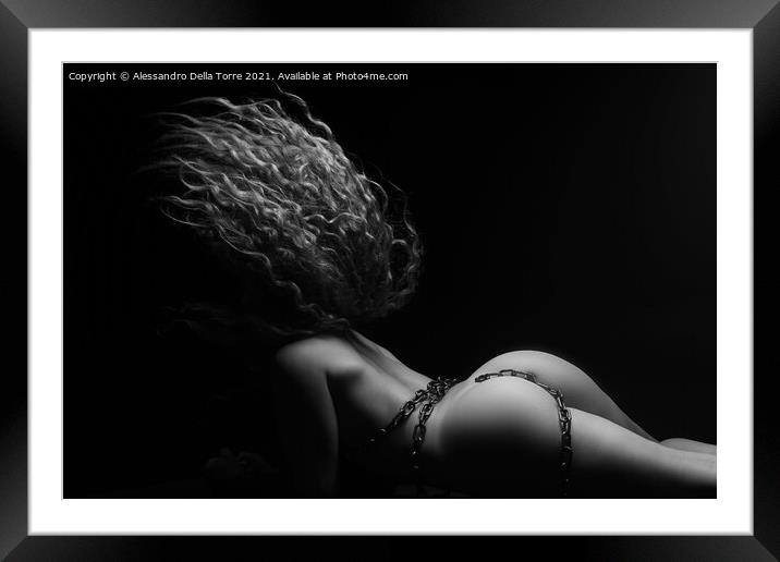 woman sexy body Framed Mounted Print by Alessandro Della Torre