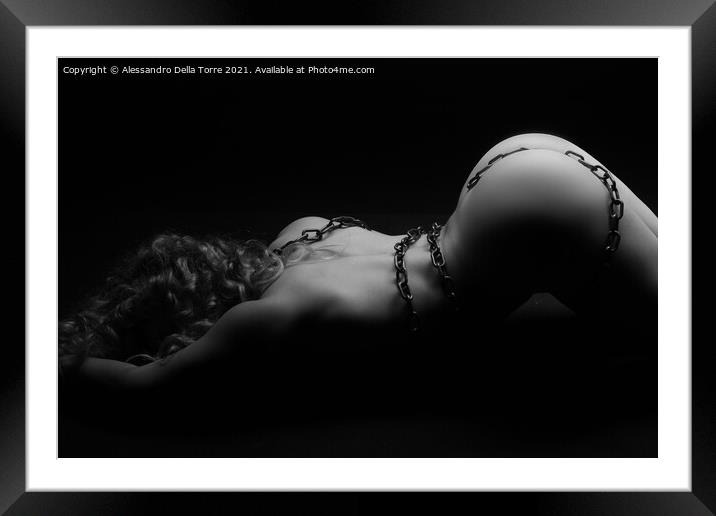 woman sexy body Framed Mounted Print by Alessandro Della Torre