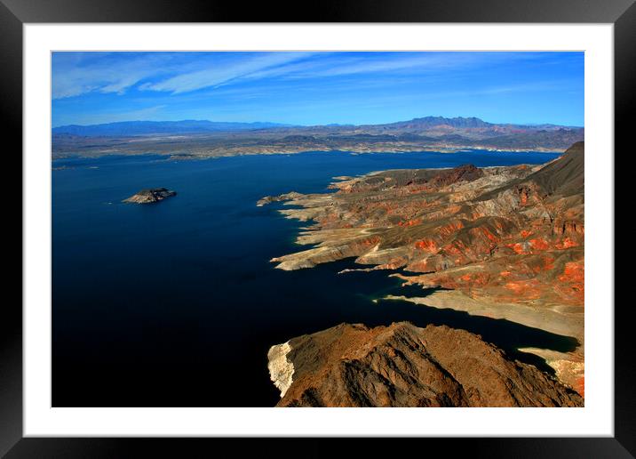 Lake Mead Arizona Nevada United States of America Framed Mounted Print by Andy Evans Photos