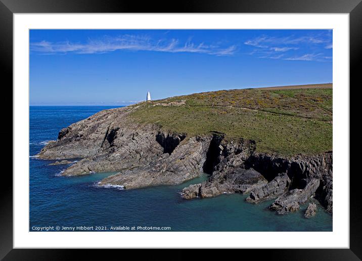 Coastal view from Porthgain harbour Framed Mounted Print by Jenny Hibbert