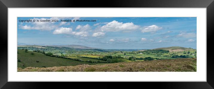 Viewpoint on the B3212 Dartmoor Framed Mounted Print by Jo Sowden